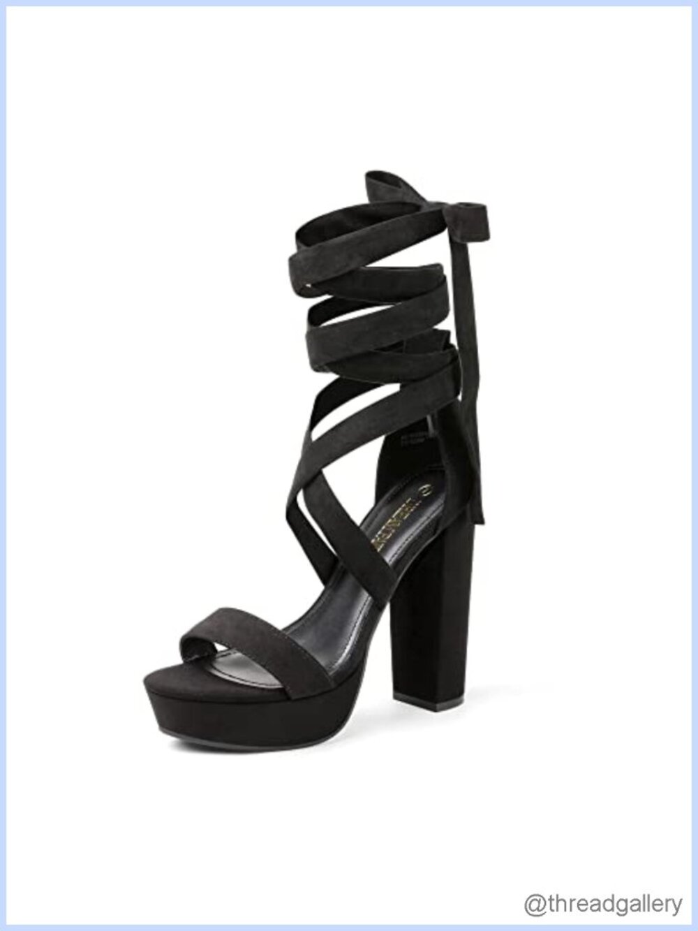 Women's Platform High Heels Open Toe Ankle Strap Chunky Heel Sandals